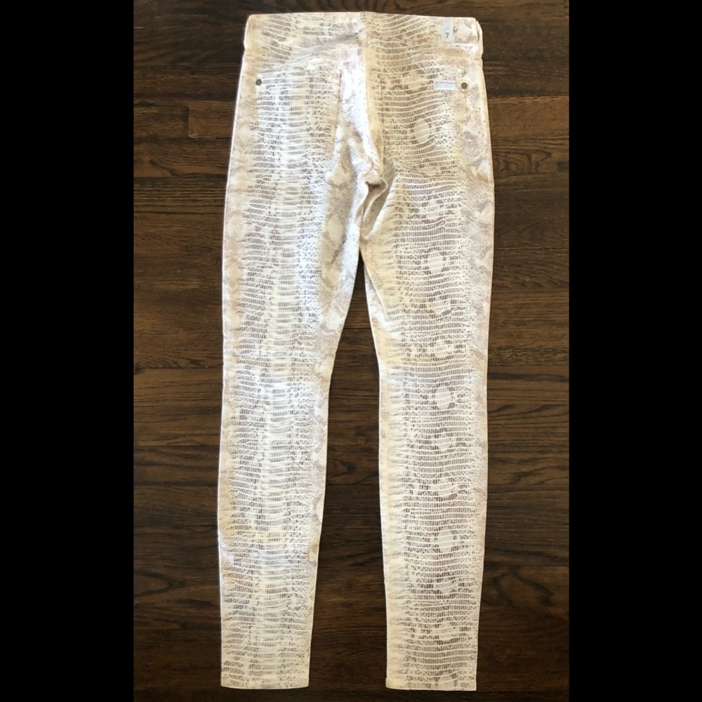 7 For All Mankind Rare Python Print Coated Jeans! - image 2